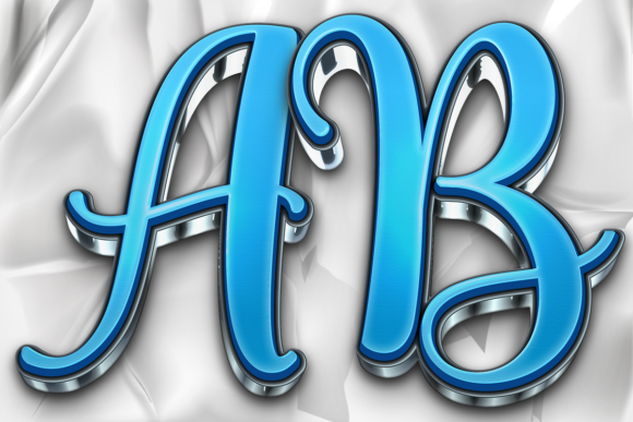 Alphabet Letter Number Color Blue Silver
