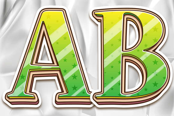Alphabet Letter Numbers Stickers Bold