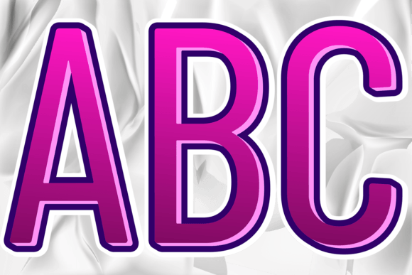 Beautiful Letters Numbers Color Purple
