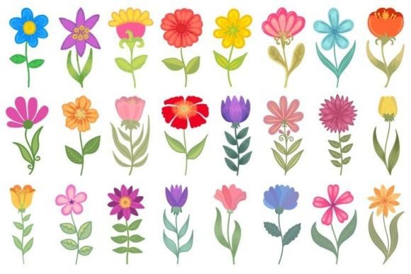 Blooming Creativity: How a Colorful Floral Set Transforms Your Design Projects