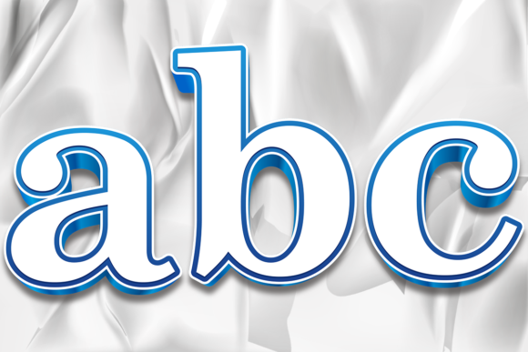 Blue White Color Alphabet Letter Numbers