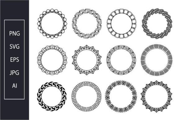Circle Frames Set for Modern Design Projects