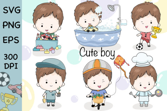 Cute Boy Activities clip Art: Unlocking Creativity for Personalized Gifts and Designs