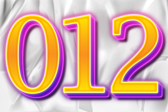 EPS PNG Letter Numbers with Color Style