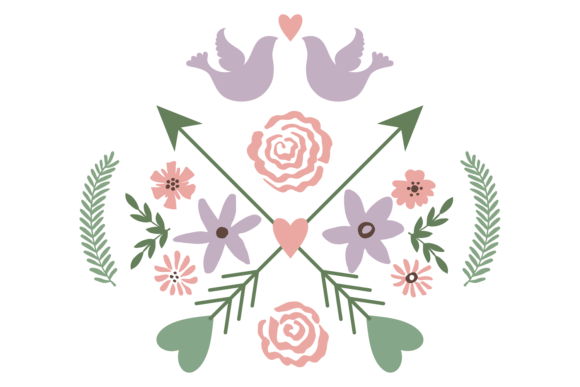 Floral Elements with Crossed Arrow. Deco: A Practical Guide to Designing with Purpose