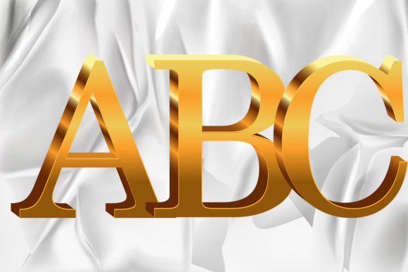 Golden Color Alphabet Letter Numbers: Elevate Your Designs