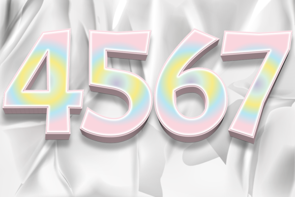 Graphic Number Design Image Color Pastel