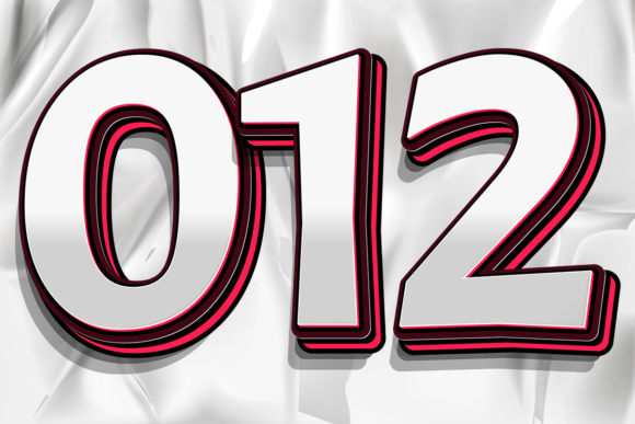 Graphic Numbers EPS Design Bold Layers