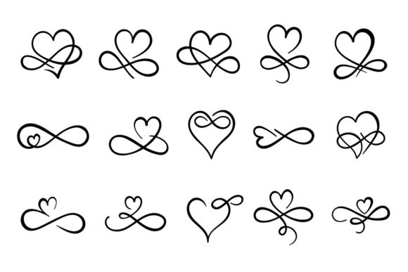 Infinity Love Flourish: Elegant Heart Vector Art