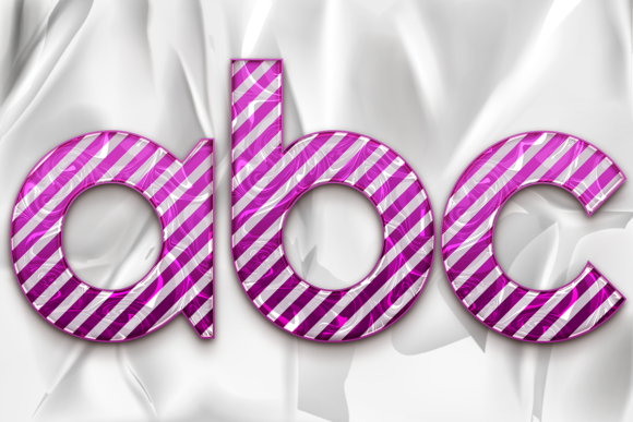 Letter Number Color Candy Style Effect