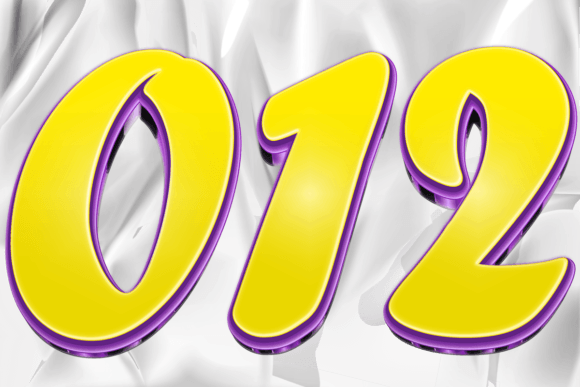 Letter Number Color Shiny Yellow Purple