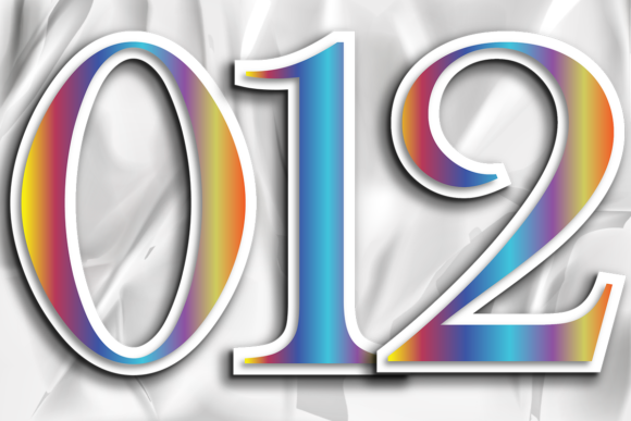 New PNG Numbers Design Color Gradient