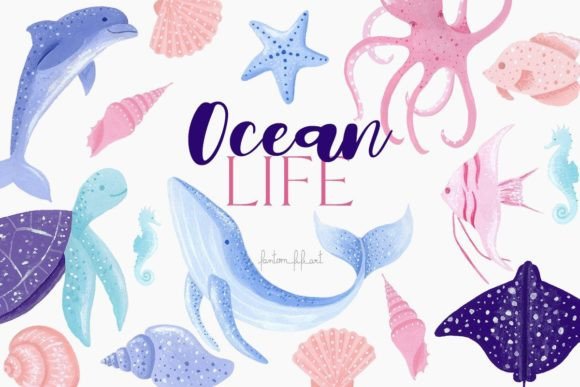 Ocean Life Pastel Gouache Collection