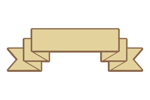 Old Paper Ribbon Banner. Vintage Decorat