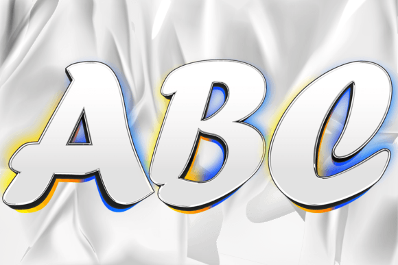 PNG Letters Numbers Color White Shadow Design Set