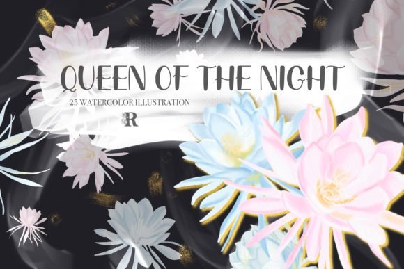 Queen of the Night Floral Watercolor
