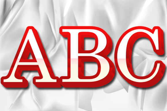 Red White Color Alphabet Letter Numbers