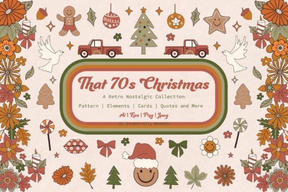 Reviving the Spirit of Joy: The Strategic Value of the 70s Retro Christmas Graphic Collection