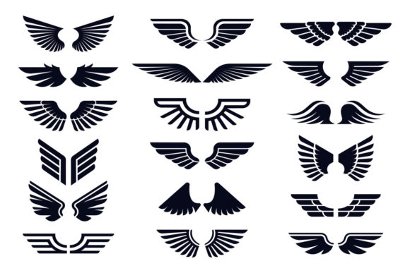 Silhouette Pair of Wings Icon
