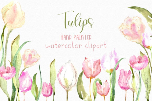 Tulips Watercolor Clipart for Creative Projects