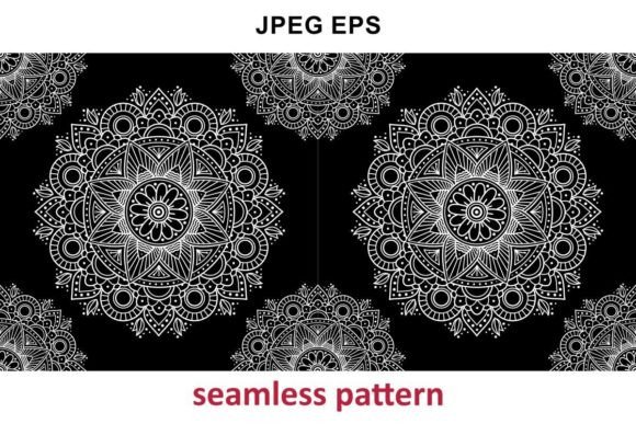 Vector Indian Mandala Seamless Pattern