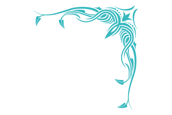 Vintage Filigree Corner. Hand Drawn Deco
