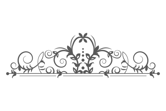 Vintage Ornate Header. Luxury Swirl Deco