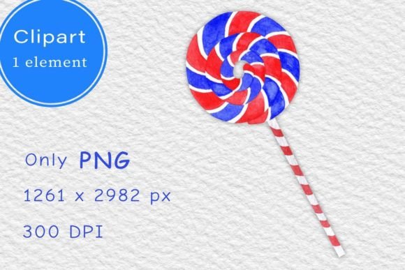 Watercolor American Lollipop PNG: The Ultimate Digital Asset for Patriotic Design Projects
